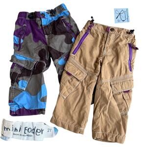 Mini Boden Cargo Lined Pants 2-Pair Bundle Kids Sz 2Y